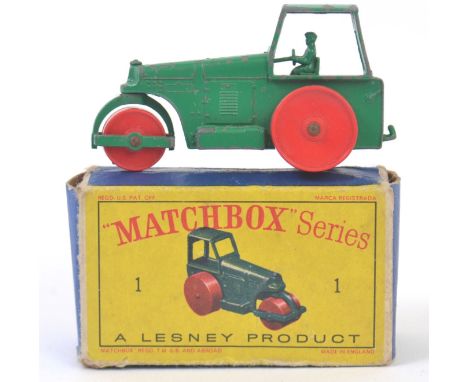 MATCHBOX LESNEY; An original Matchbox Lesney No.1 ' Diesel Road Roller ' diecast model, within the original box. 