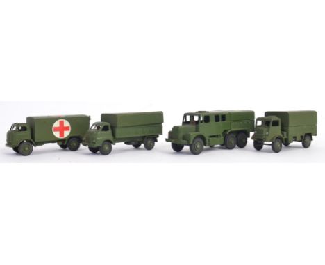 DINKY: A fabulous collection of 4x vintage Dinky Military related model diecast vehicles - 626, 621, 689 & 623. In remarkable