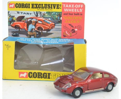 CORGI: An original vintage Corgi Toys diecast model 341 Golden Jacks Take Off Wheels model. Within a good original box (plast