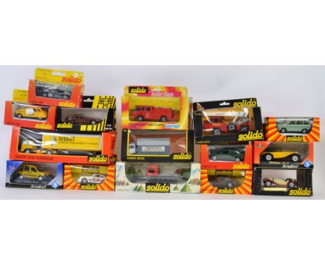 SOLIDO; A collection of 15x boxed Solido 1:43 (mostly) scale diecast model cars and vehicles to include Snow Plough, 370, 334