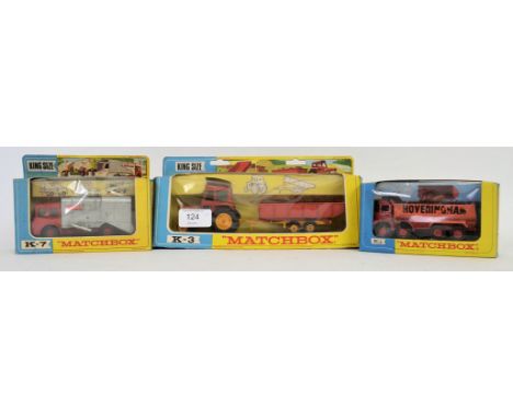 MATCHBOX; A collection of 3x boxed Matchbox Kingsize diecast models - box numbers K-7, K-3 and K-1. Each within the original 