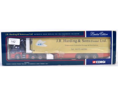 CORGI; An original Corgi Limited Edition 1:50 scale diecast model lorry - CC12215 Scania - JR Harding & Sons Of Frome. Within