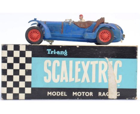 SCALEXTRIC: A rare Scalextric C65 Alfa Romeo Triang slot racing car - within the original box. With original decals, and figu