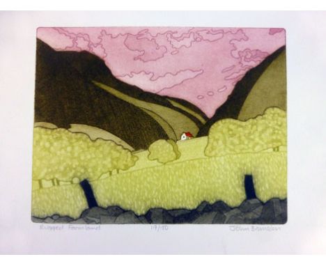 John Brunsdon 'Rugged Farmland', a signed limited edition print, signed, numbered and tilted in pencil to lower margin, 38 x 