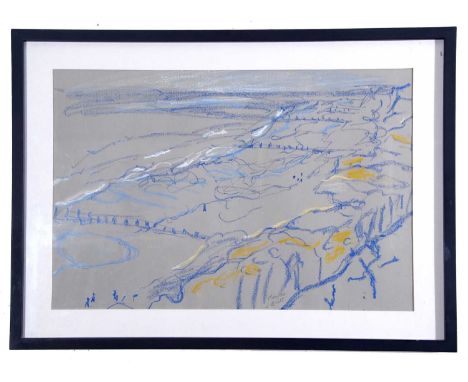 Josey Brett, British School, 20th Century, Seascape . Oil on bars on paper, signed, 15 x 23.5ins