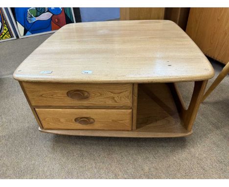 Ercol light elm pandora coffee table, 80cm wide