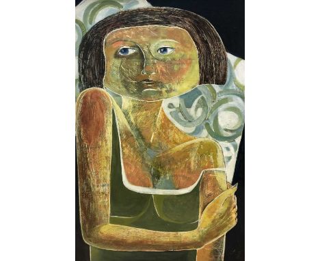South African School, 20th Century, Portrait of a young woman, oil on board, unsigned.
