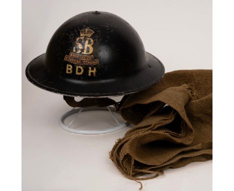 Home front interest, Emergency Hospital Scheme, Stretcher Bearer Helmet dated 1939 by R.O. Co complete with liner and chin st