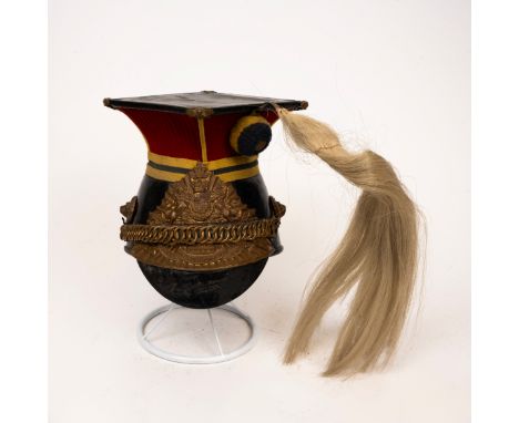 12th Prince of Wales Lancers Helmet with Queen Victoria Crown - Part Label Hobson &amp; Son Army Contractors