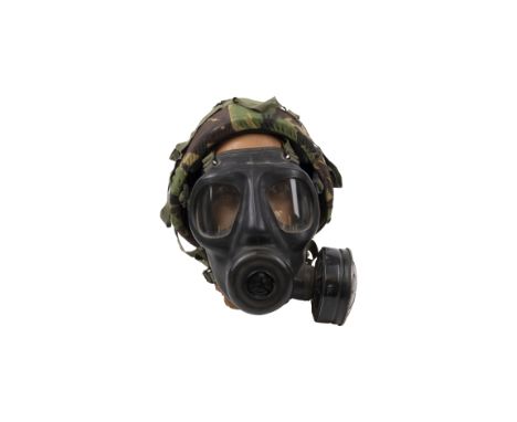 British Army MK6 Kevlar Helmet with S10 Gas Mask