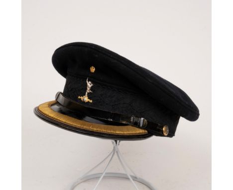 Six Officers Peaked Caps, Middlesex Regt., Royal Army Medical Core, Royal Core of Signals, General Officer, Royal Navy Petty 