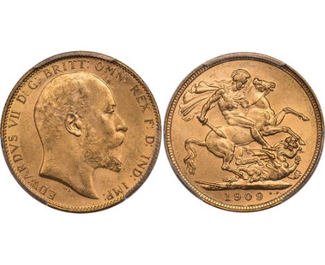 G A SELECTION OF SOVEREIGNS, Edward VII, sovereign, 1909S, bare head r., rev. St. George and the dragon, S above date (S.3973