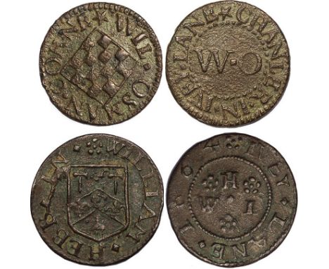 SEVENTEENTH CENTURY TOKENS, London, Huggin Lane, Robert Raven, halfpenny, raven (W.1533); Inner Temple, Humphrey Tomlinson, h