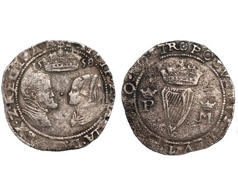 IRISH COINS, Ireland, Philip and Mary, groat, 1558, mm. rose, busts face to face, date divided by crown above, rev. crowned h