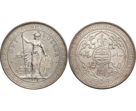  † FOREIGN COINS, British Trade Dollar, 1912B, Britannia stg. l., holding shield and trident, rev. value within ornate design