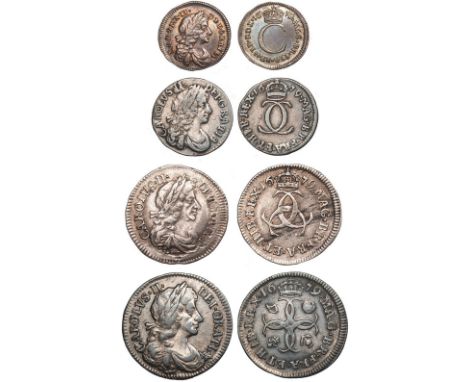 BRITISH COINS, Charles II, Maundy set, 1679, laur. bust r., rev. crowned interlinked Cs to denote denomination (S.3392), the 