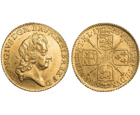 BRITISH COINS, George I, guinea, 1726, fifth laur. head r., rev. crowned cruciform shields, sceptres in angles (S.3633), virt