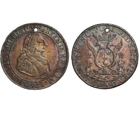 COMMEMORATIVE MEDALS, FOREIGN MEDALS, Peru, Charles III, silver Proclamation medal, 1760, for Lima, laureate and armoured bus