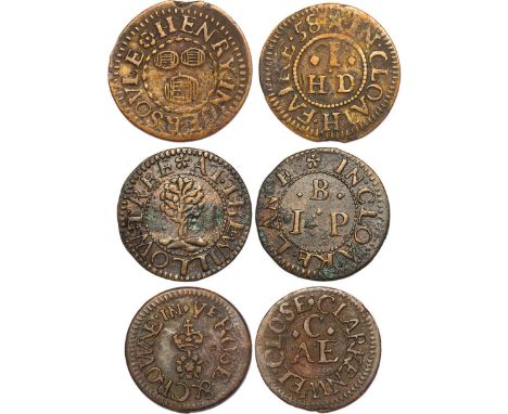 SEVENTEENTH CENTURY TOKENS, London, Clerkenwell (2): A.C., farthing, Ye Rose & Crowne (W.659; Edward Wright, farthing, 1658, 