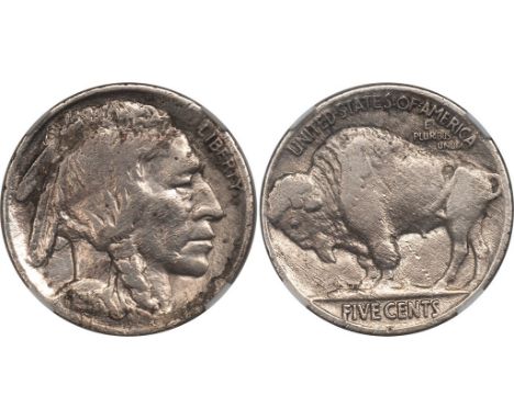 FOREIGN COINS, USA, nickel 5 cents, 1916, doubled die obverse, Indian head r., rev. buffalo, in plastic holder, graded by NGC