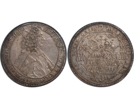  † FOREIGN COINS, Austria, Olmütz, Wolfgang von Schrattenbach, thaler, 1714/3, bust r., rev. episcopal arms (KM.400; Dav.1215