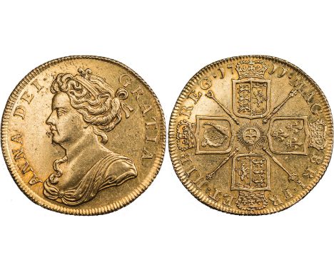 BRITISH COINS, Anne, two guineas, 1711, dr. bust l., rev. crowned cruciform shields, sceptres in angles (S.3569), light obver