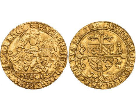  † FOREIGN COINS, Netherlands, Holland, Philip the Good (1433-1467), gold rider, knight on horseback r., rev. shield of arms 