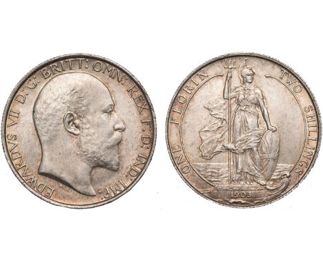 BRITISH COINS, Edward VII, florin, 1903, bare head r., rev. Britannia standing (S.3981; ESC.921), lightly toned, about uncirc