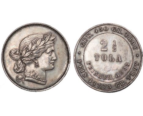 FOREIGN COINS, Germny/East Africa, Trade Coinage for the Orient, silver 2½ tola, undated (late 19thC), milled edge, Liberty h