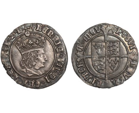 BRITISH COINS, Henry VII, groat, profile, tentative, issue, mm. cross-crosslet (1504-1505), crowned bust r., rev. shield of a