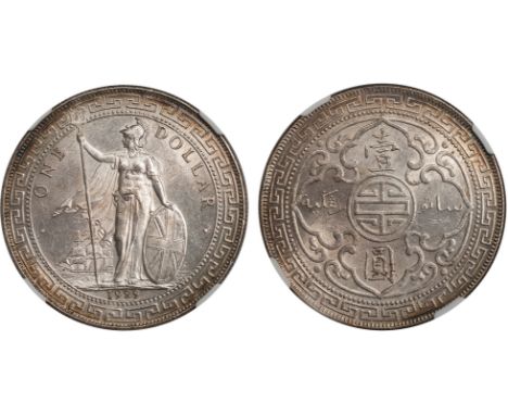 FOREIGN COINS, British Trade Dollar, 1929B, Britannia stg. l., holding shield and trident, rev. value within ornate design (K