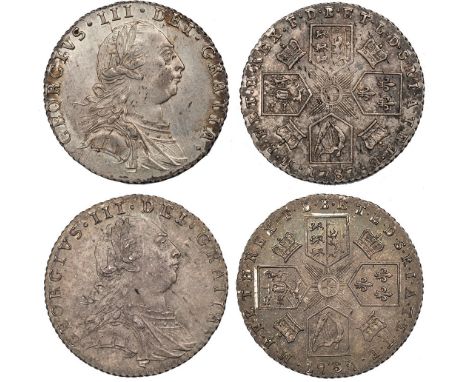 BRITISH COINS, George III, sixpences, 1787 (2), laur. and dr. bust r., rev. cruciform shields, crowns in angles (S.3748; ESC.