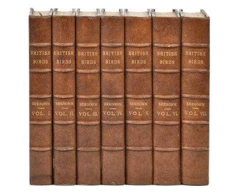 Seebohm (Henry). A History of British Birds, with Coloured Illustrations of their Eggs. Four volumes extended to seven by the