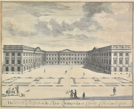 Oxford. Kip (Johannes), The South Prospect of the New Quadrangle of Christs Church in Oxford [and] The North Prospect of the 