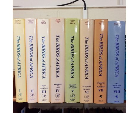 Brown (Leslie H., Urban, Emil K. &amp; Newman, Kenneth at al) . The Birds of Africa, 8 volumes, 1st editions, 1982-2013, Acad