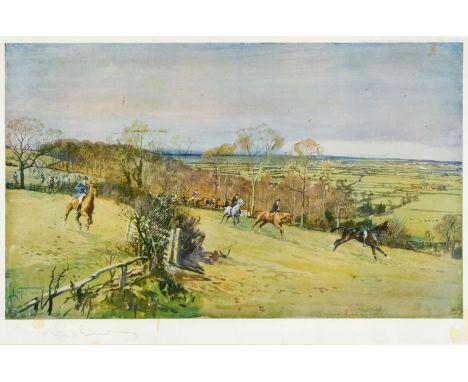 Edwards (Lionel, 1878 - 1966). The Dauntsey Vale from Great Wood , Eyre &amp; Spottiswoode, photolithograph, some staining, s