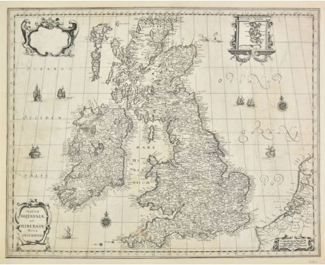 British Isles. De Wit (Frederick), Magnae Britanniae et Hiberniae nova Descriptio, Amsterdam, 1659, uncoloured engraved map, 