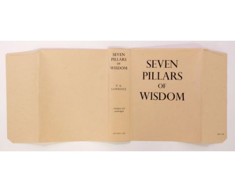 Lawrence (T.E.) Seven Pillars of Wisdom. A Triumph, 1st trade edition, 1935, maps and illustrations, silver foil residue at g