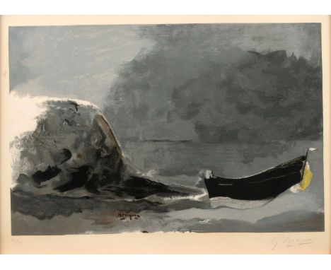 Georges Braque (Argenteuil 1882 - Paris 1963). Marine Noir. 1962. Farblithographie. 49,5 x 72,5 cm. R. u. mit Bleistift sign.