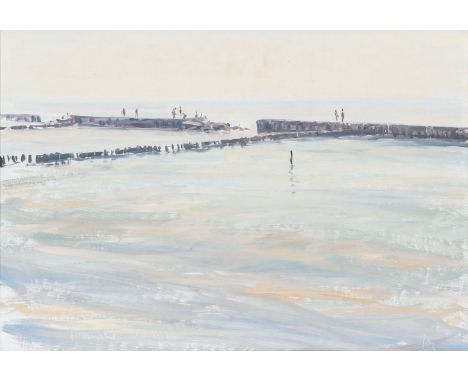Friedel Anderson (Oberhausen 1954). Dranske. 2010. Öl/Karton. 26,5 x 38,5 cm. R. u. monogr. FA, l. u. betitelt und dat. 10.V.