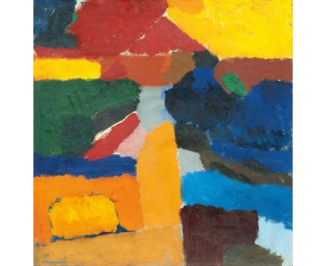 Sigrid Kopfermann (Berlin 1923 - Düsseldorf 2011). Farbfelder. Öl/Lw. 67 x 65,5 cm. L. u. sign. S. Kopfermann.   - Deutsche M