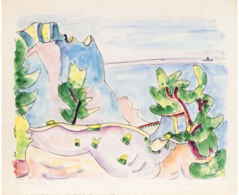 Ivo Hauptmann (Erkner 1886 - Hamburg 1973). Stubbenkammer, Rügen. 1966. Aquarell. 38 x 46,5 cm. Ungerahmt. R. u. sign. und da