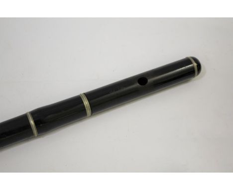 ANTIQUE FLUTE - JOSEPH AUTIERO, AVIGNON an antique rosewood flute, stamped on 3 sections Joseph Autiero, Avignon. 52cms long