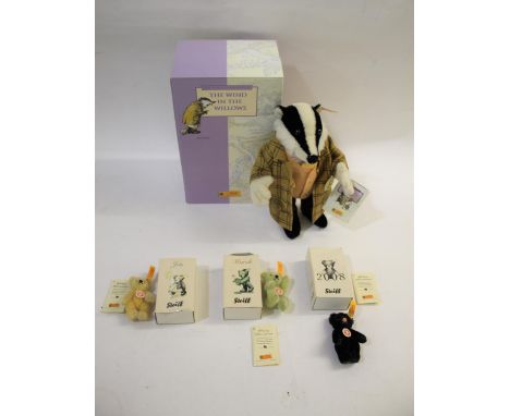 STEIFF - BADGER, WIND IN THE WILLOWS a limited edition figure from the Wind in the Willows series, No 2598 of 4000 made, with