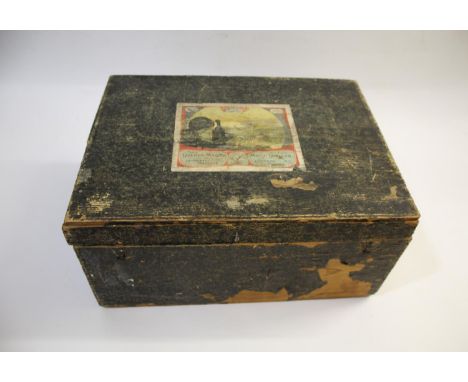 GEBRUDER BING - MAGIC LANTERN a tin plate Magic Lantern with a variety of children's related glass slides, with original inst