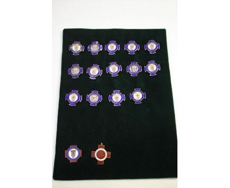 NURSING BADGES - LONDON 16 badges including 14 silver and enamel badges (St Aleege's, St Giles, St James, St John's, St Mary 