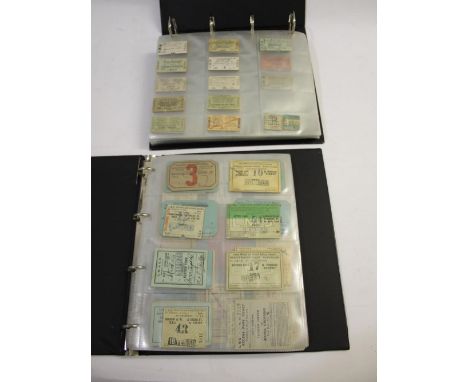EARLY RAILWAY TICKETS - LONDON MIDLAND &amp; SCOTTISH RAILWAY 2 albums with various tickets from the 1930's onwards, includin