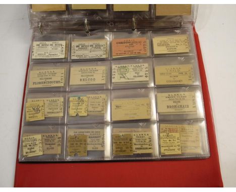 RAILWAY TICKETS - SCOTLAND, WALES, IRELAND 7 albums with a wide variety of vintage and modern Railway tickets, including Irel