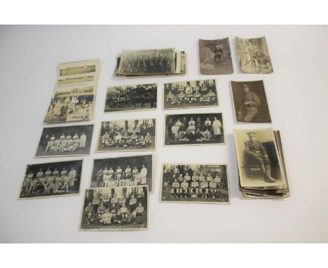 OLD PHOTOGRAPHS &amp; POSTCARDS a mixed lot including some 19thc studio portrait photographs, various loose 19thc and 20thc p