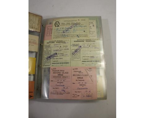 FOREIGN RAILWAY TICKETS - AUSTRALIA 4 albums of various vintage tickets, including Australia (Commonwealth Railways, Queensla